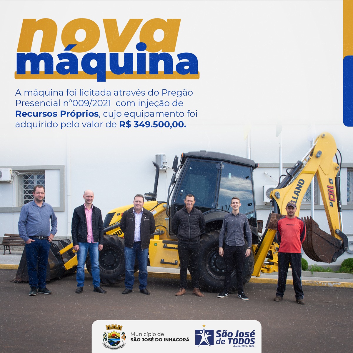 GOVERNO MUNICIPAL ADQUIRIU NOVA RETROESCAVADEIRA 